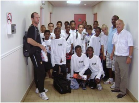 Stade Louis II (sortie des vestiaires après le match amical)